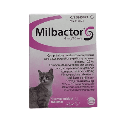 Milbactor Gatos Antiparasitario - Tu Antiparasitario Veterinario