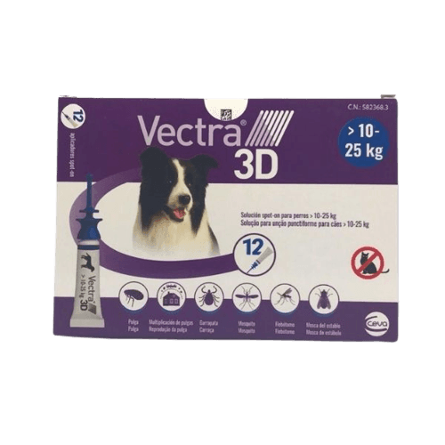 Vectra 3D Pipetas Antiparasitarias para Perro - Tu Antiparasitario Veterinario