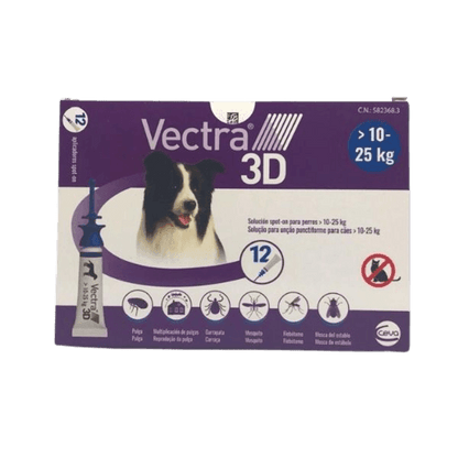 Vectra 3D Pipetas Antiparasitarias para Perro - Tu Antiparasitario Veterinario